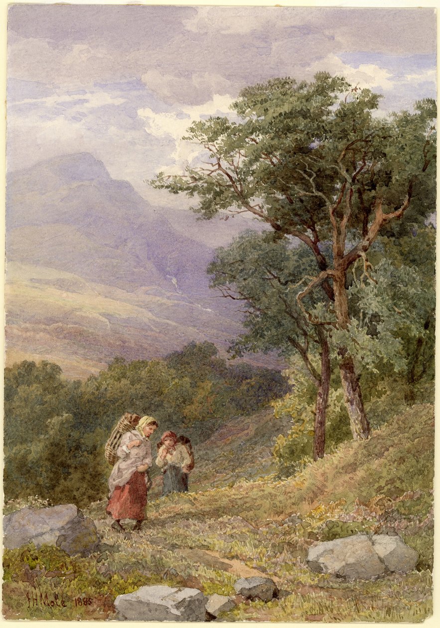 Tarbert yakınlarında, Loch Fyne (kağıt üzerine kurşun kalem ve sulu boya) by John Henry Mole