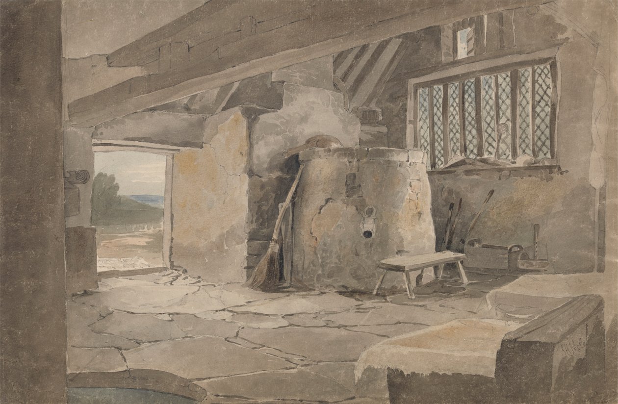 Bir Kır Evi İç Çalışması by John Henry Mole