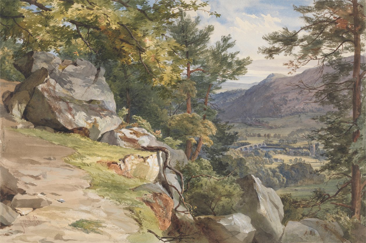 Craig-y-Barns, Dunkeld'den Görünüm, Güneye Bakmak by John Henry Mole