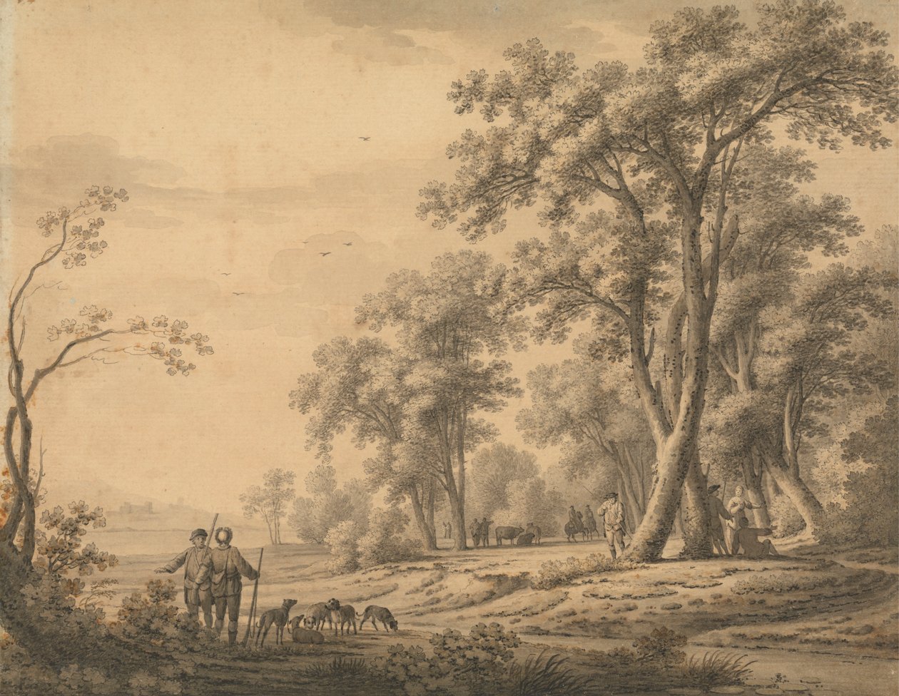 Sporcu ve Silahlı Manzara by John Henry Müntz