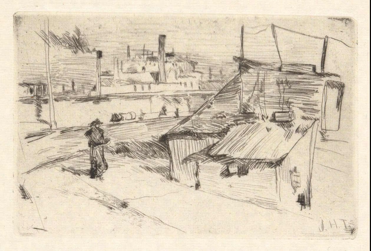 Bridgeport Gecekonduları by John Henry Twachtman