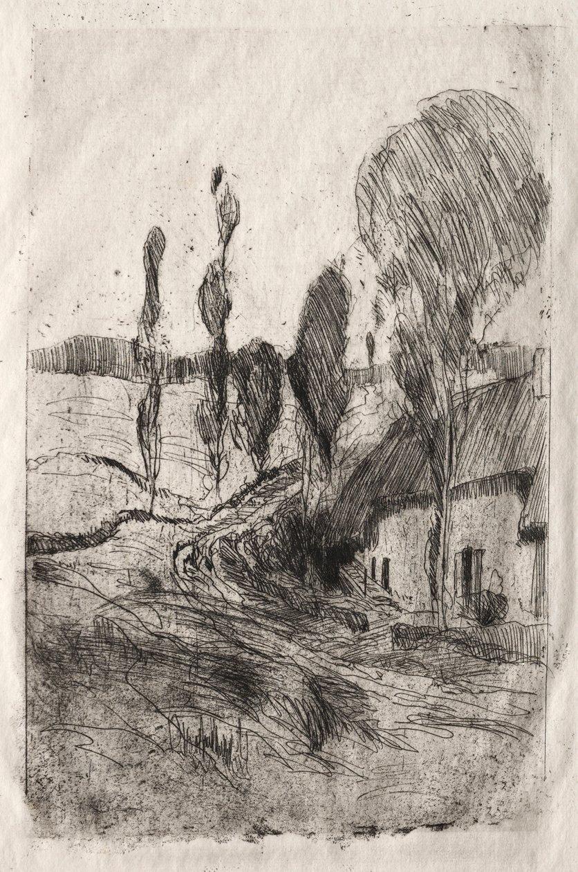 Fransız Manzarası, yak. 1884-89. by John Henry Twachtman