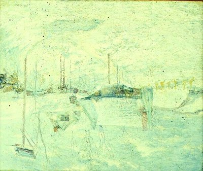 Güneşin Son Dokunuşu (tuval üzerine yağlı boya) by John Henry Twachtman