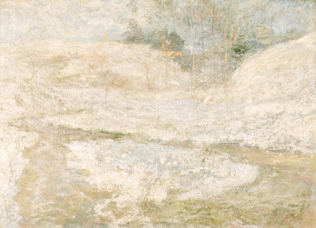 Brook, Greenwich, Connecticut, yak. 1890-1900. by John Henry Twachtman