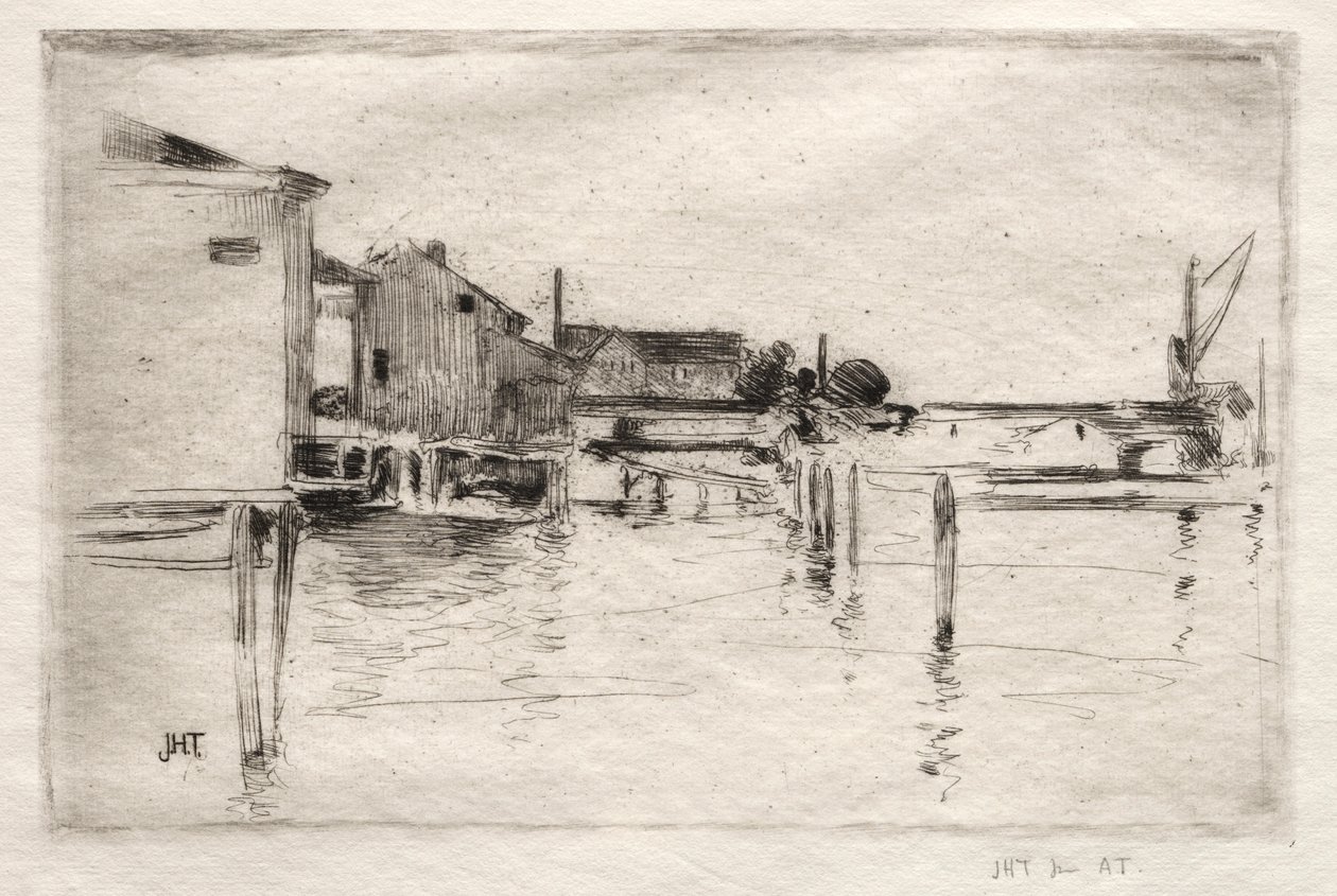 Rıhtım, Bridgeport, Connecticut. by John Henry Twachtman