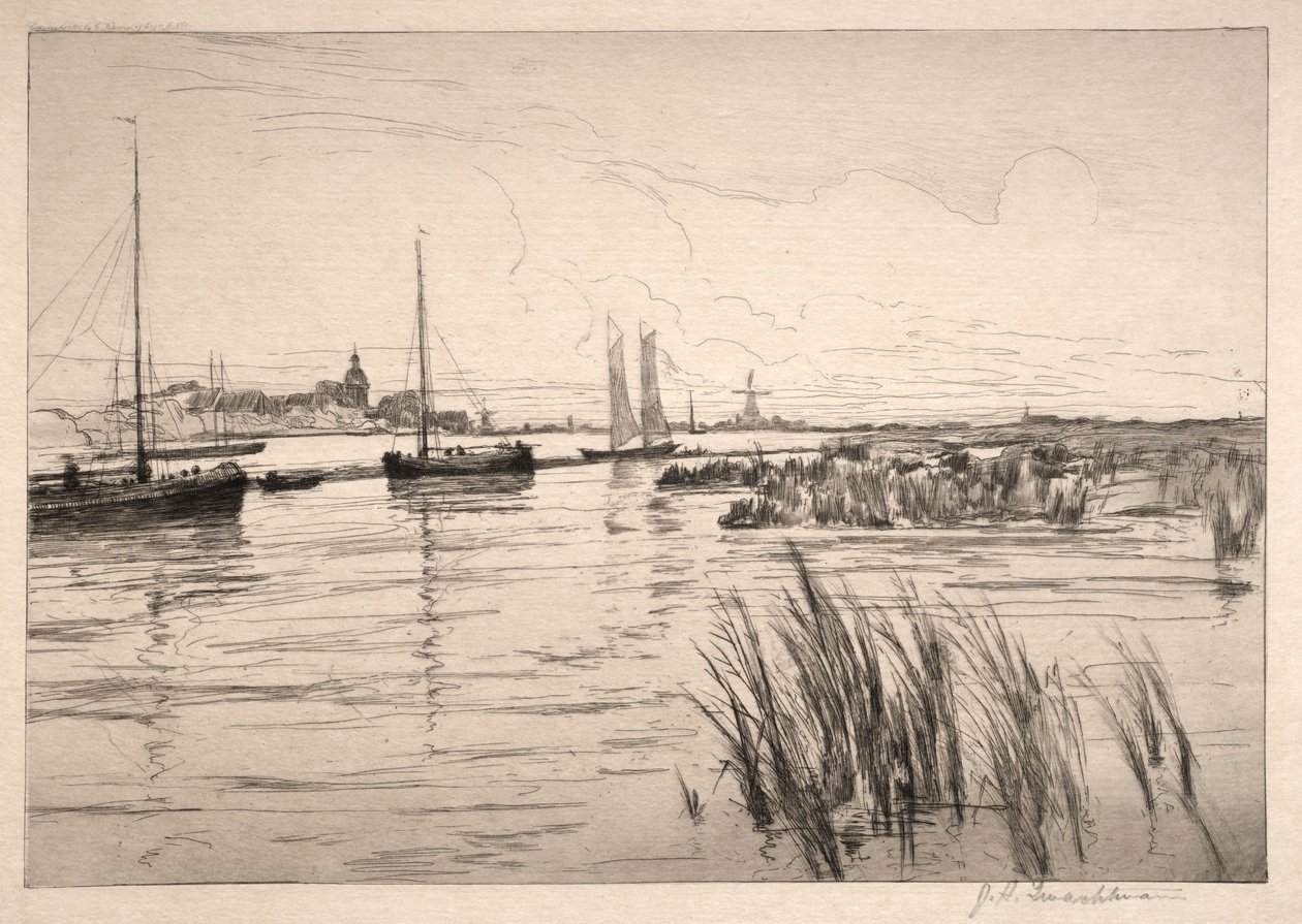 Hollanda Dyke. by John Henry Twachtman