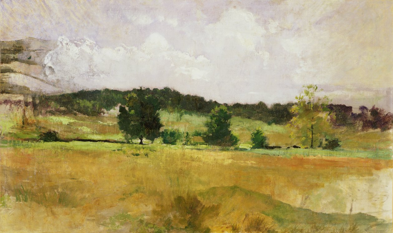 Peyzaj Çalışması, c.1900 (tuval üzerine yağlı boya) by John Henry Twatchman
