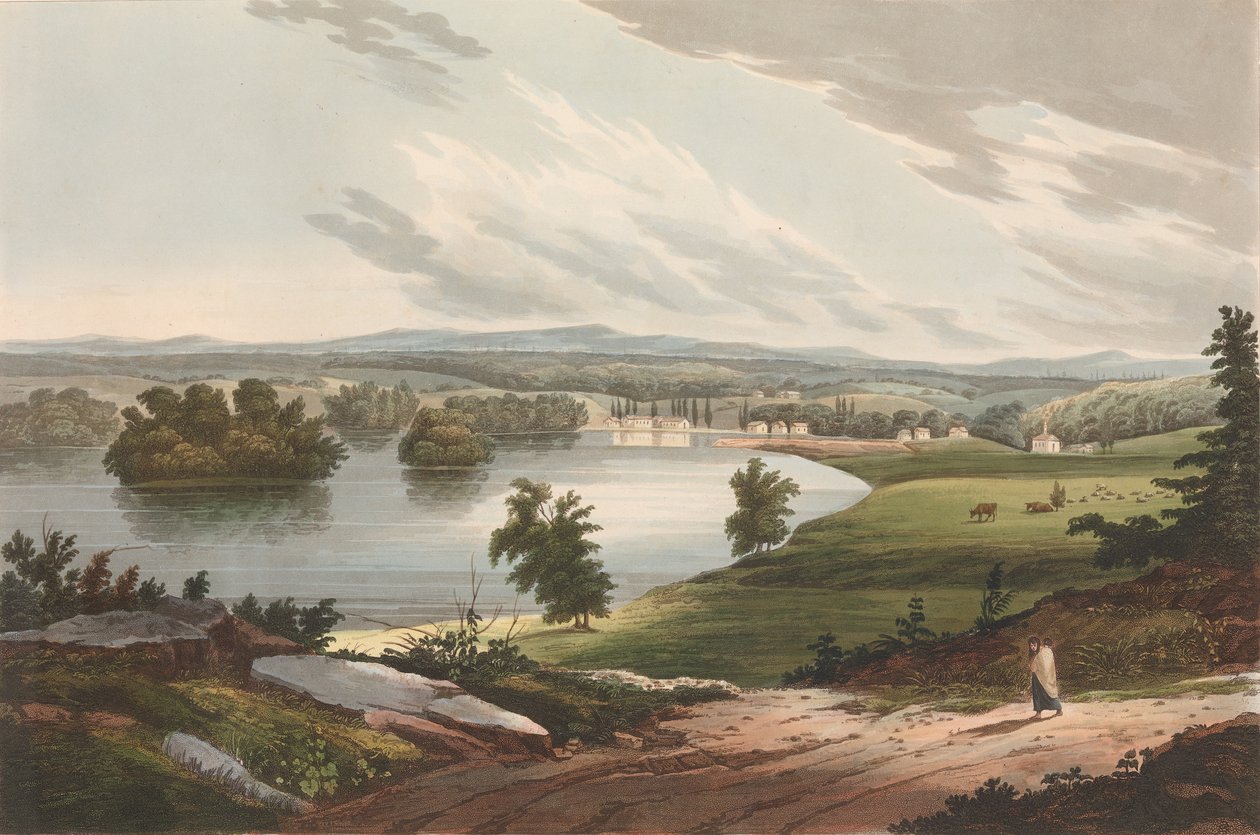 Fort Edward, Hudson Nehri Portföyünün 10 Numarası, 1822-23. by John Hill