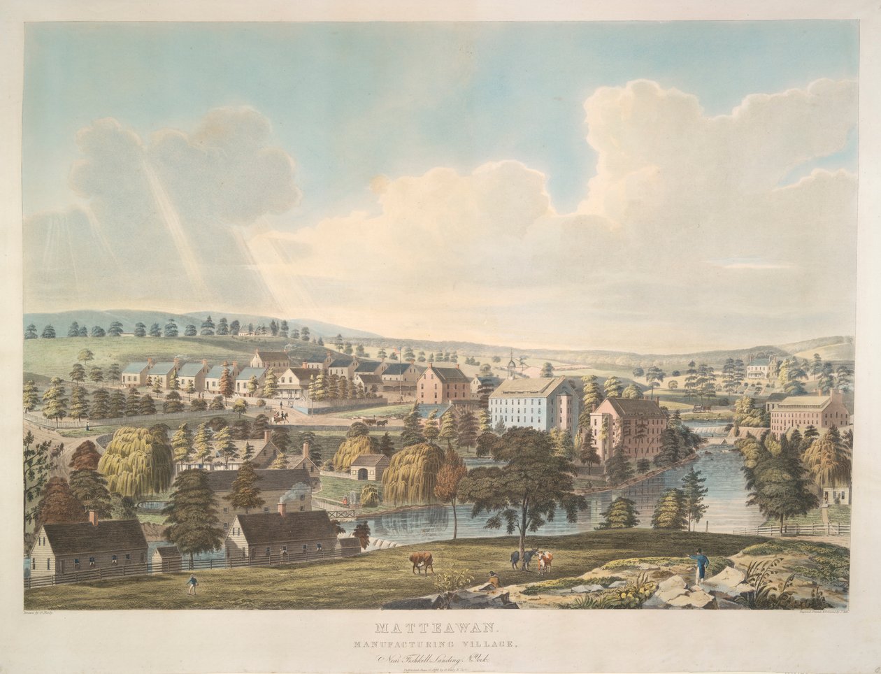 Matteawan. Üretim Köyü, Fishkill Landing Yakınında, N. York by John Hill