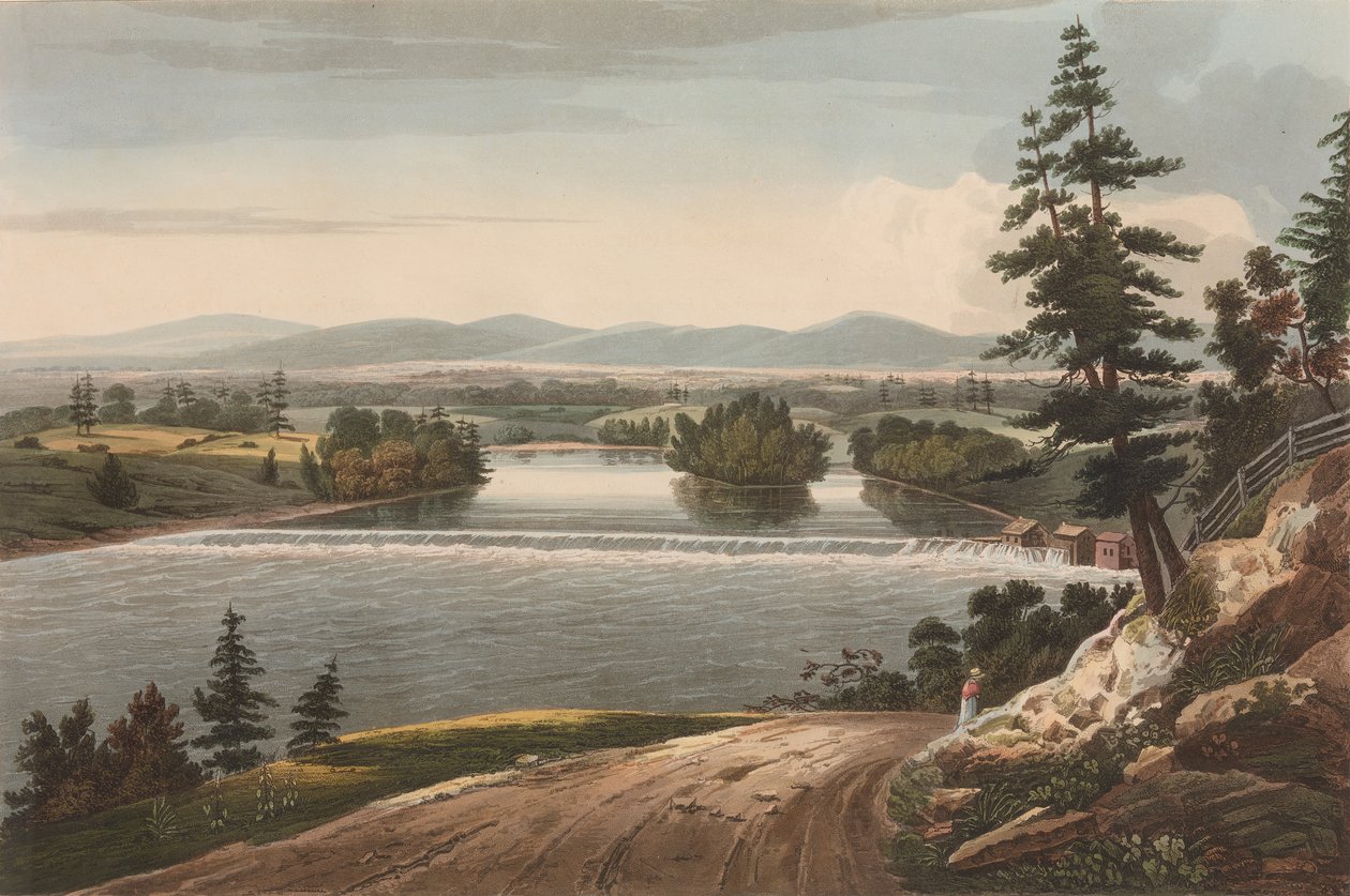 Hudson Nehri Portföyünün 7 Numaralı Sandy Tepesi Yakınında Görünüm, 1822-23. by John Hill