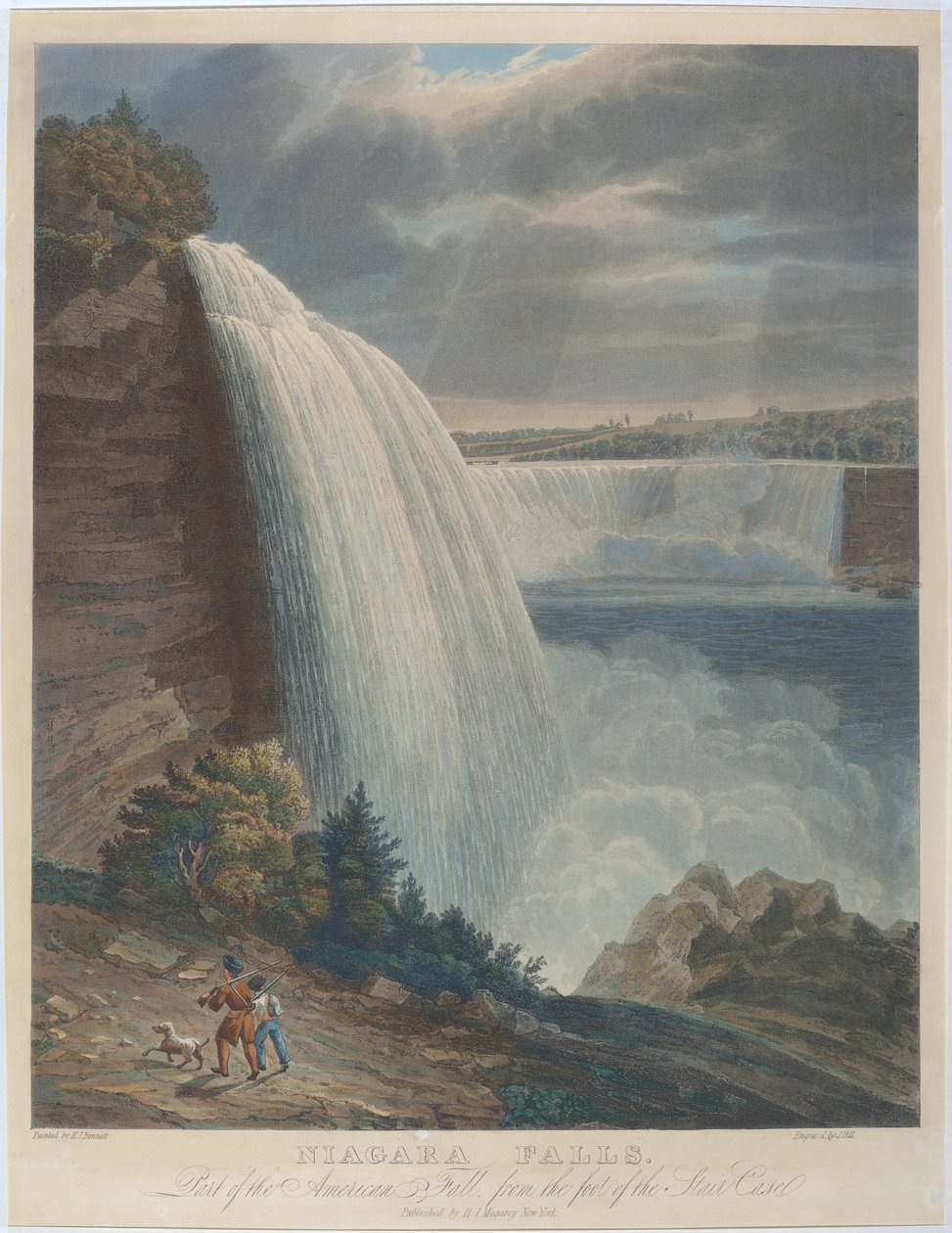 Merdiven Ayaklarından Niagara Şelalesi by John Hill, after William James Bennett