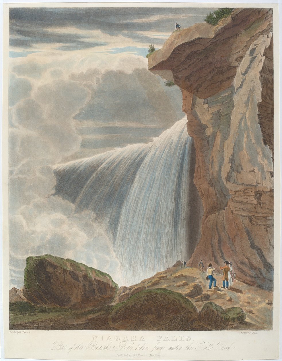 Masa Kayasının Altından Niagara Şelalesi by John Hill, after William James Bennett