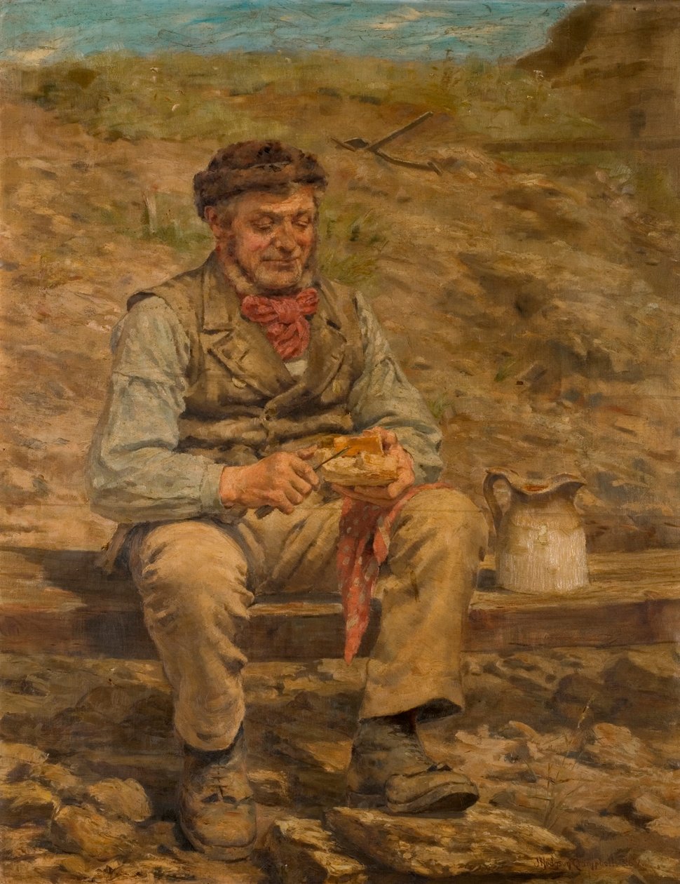 Öğle Yemeği Yiyen İşçi, 1886-87 by John Hodgson Campbell