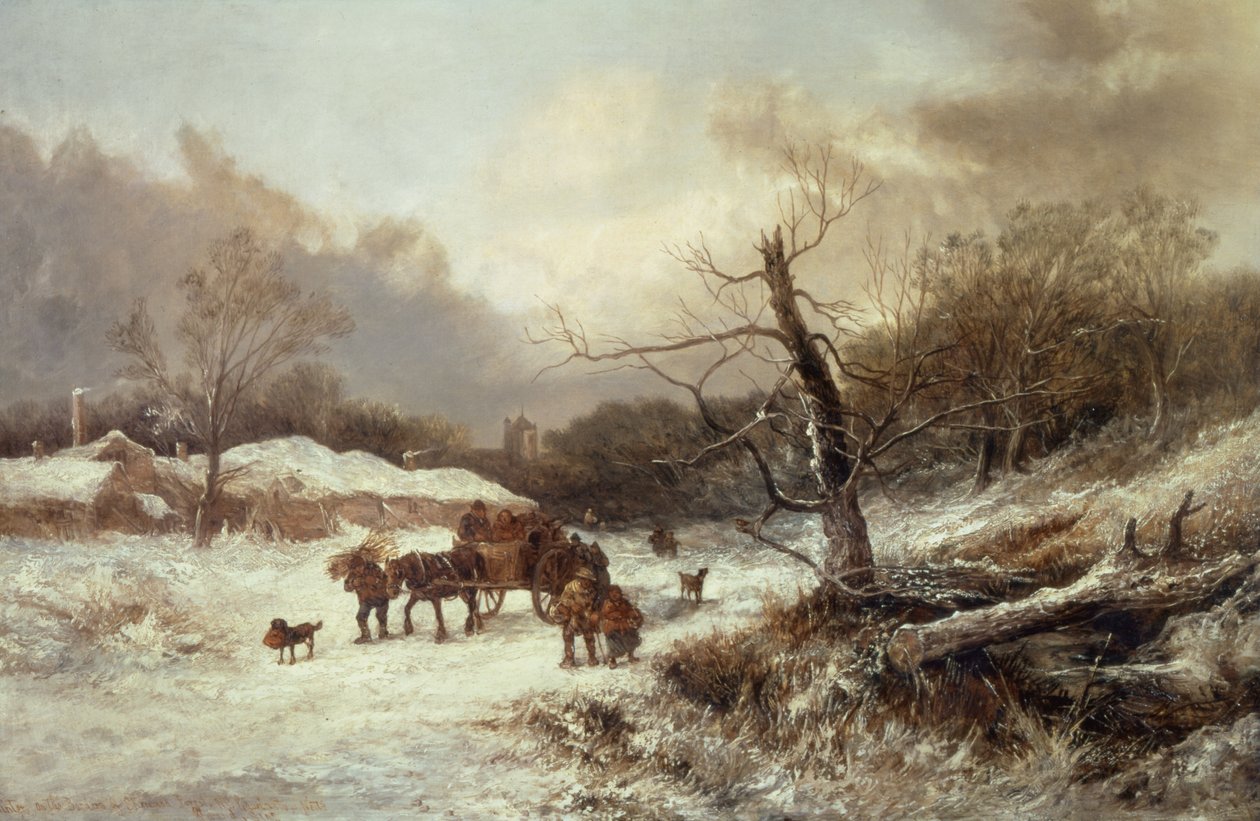 Sherwood Ormanı sınırlarında kış by John Holland