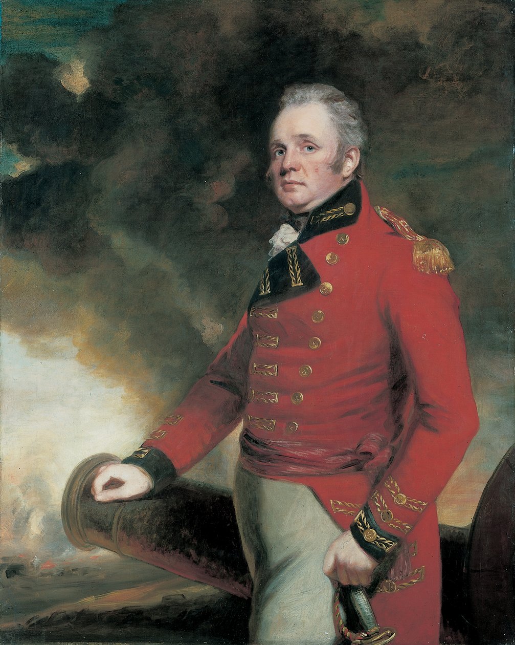 Korgeneral Sir Thomas Maitland, yaklaşık 1812 (tuval üzerine yağlı boya) by John Hoppner