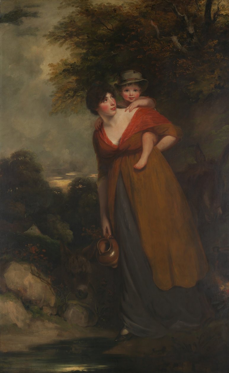Bayan Richard Brinsley Sheridan Hester Jane Ogle, 177576-1817 ve Oğlu.... by John Hoppner