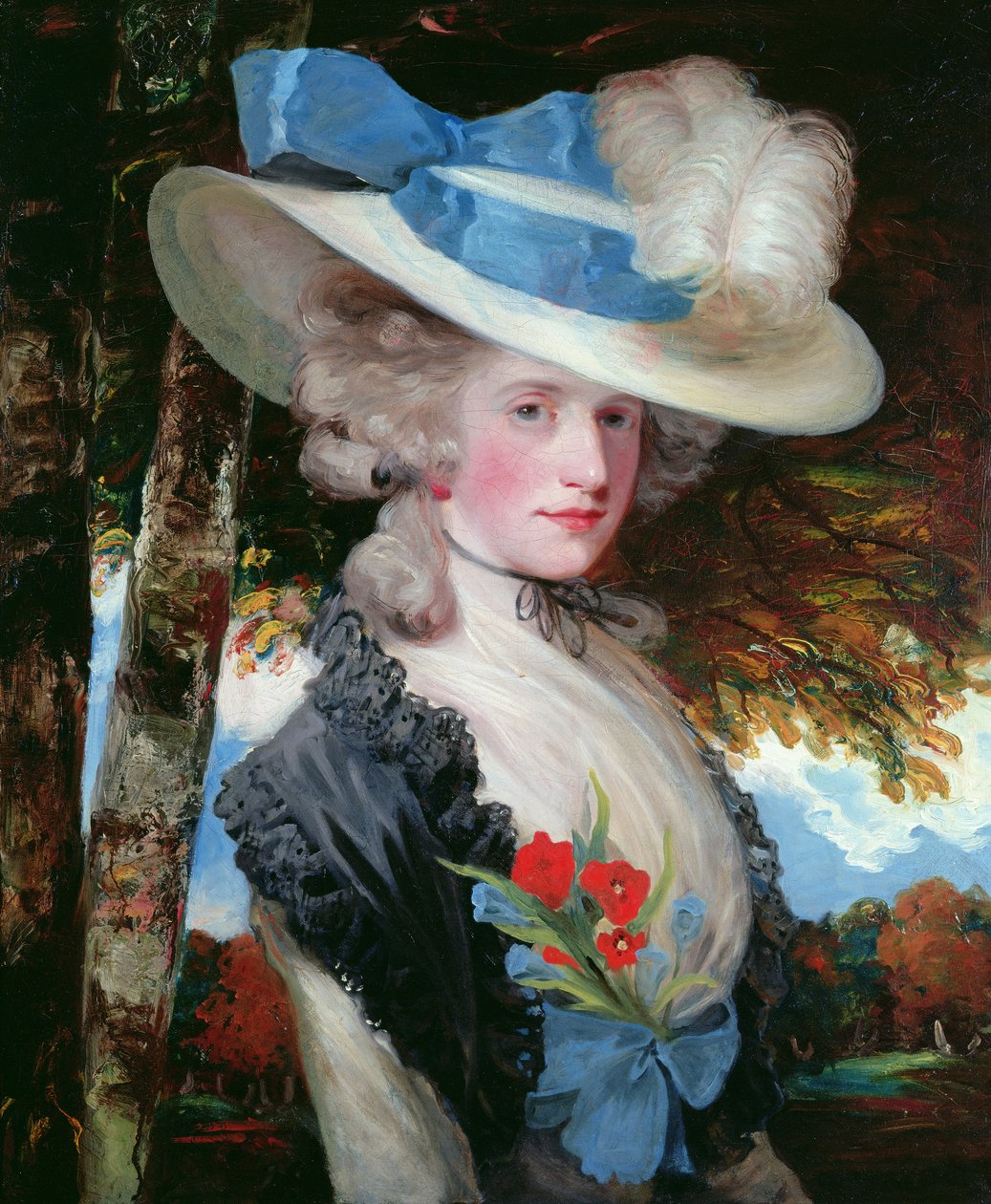 Hon portresi. Bayan Hugo Meynell (1762-1817) (tuval üzerine yağlı boya) by John Hoppner