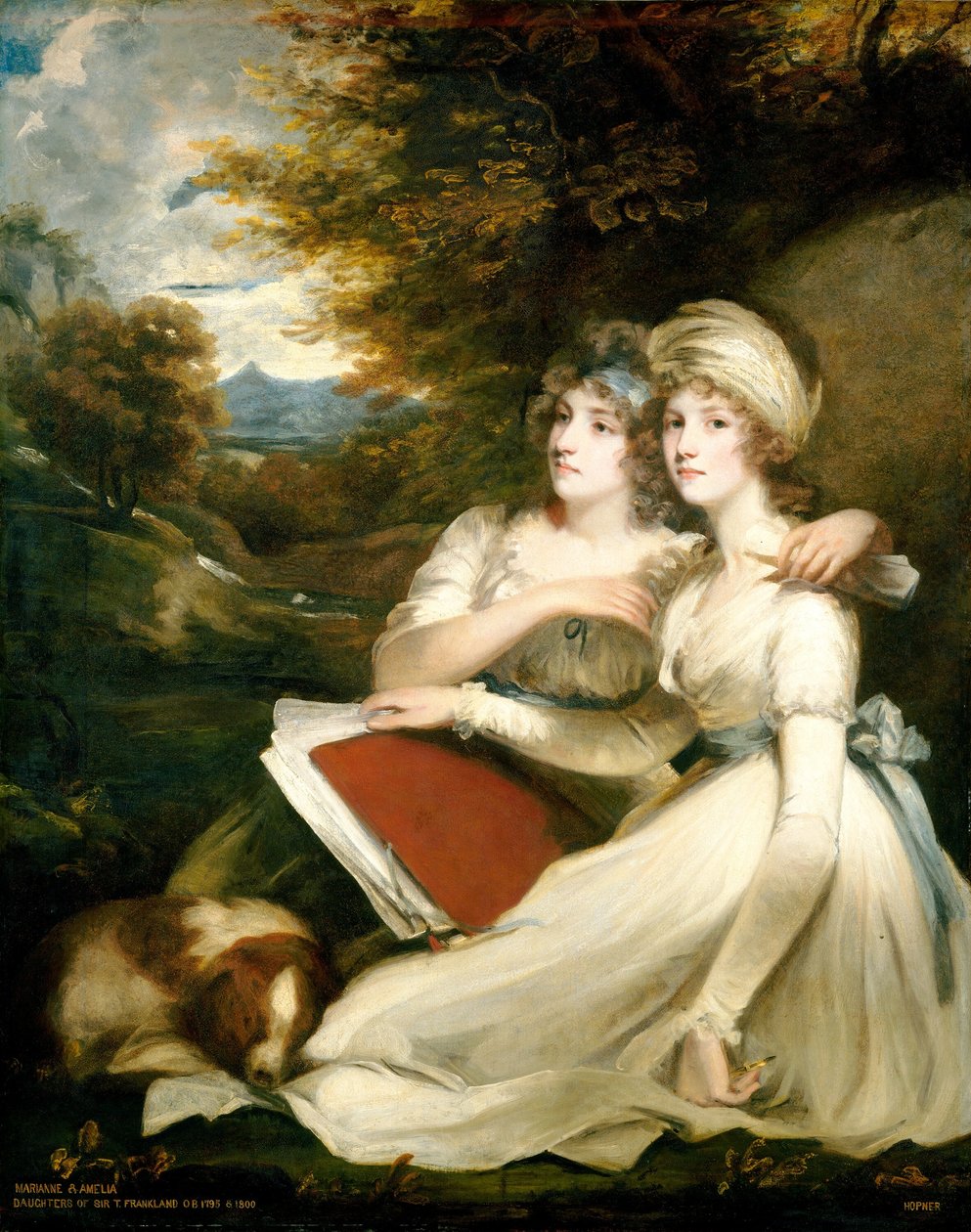 Frankland Sisters, 1795. by John Hoppner