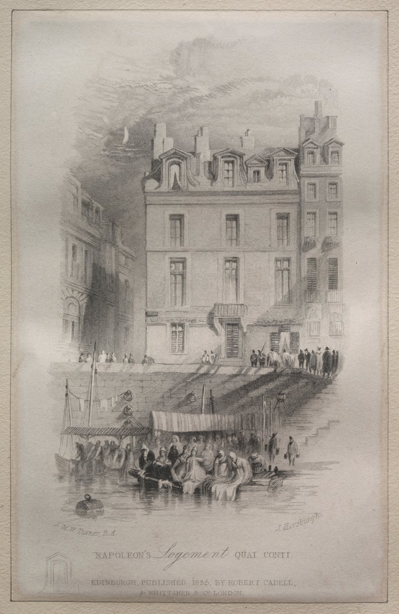 Napolyon Konaklaması, Quai Conti, 1835. by John Horsburgh
