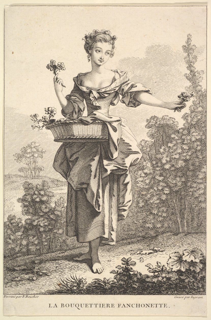 Çiçek Kız Fanchonette, 1741-63. by John Ingram