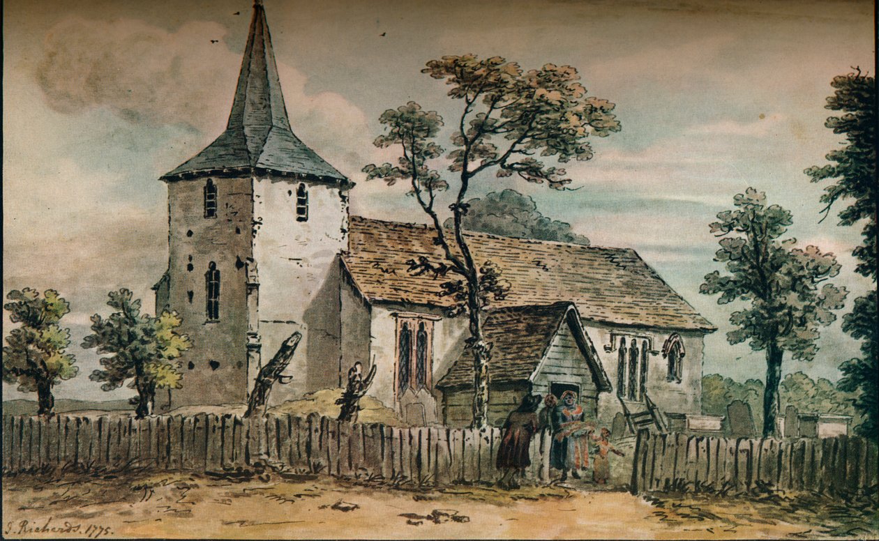 Downe Kilisesi, Kent, 1775 by John Inigo Richards