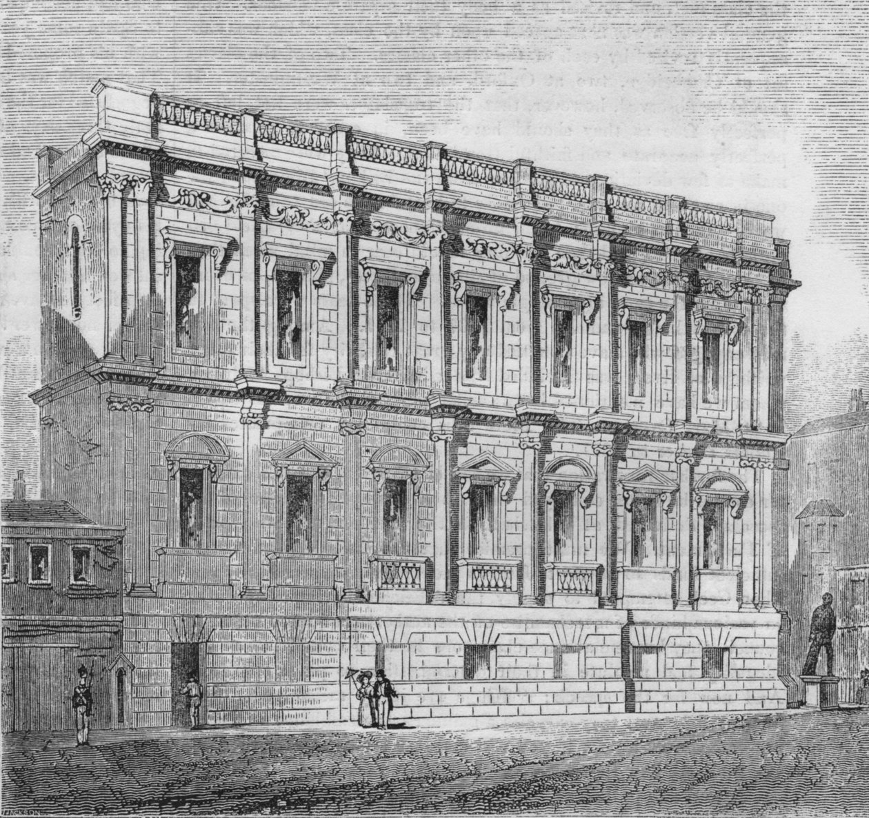Ziyafet salonunun Doğu Cephesi, Whitehall, 1835, 1845 by John Jackson