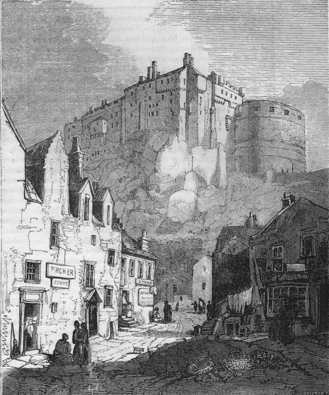 Edinburg Kalesi, 1843, 1845 by John Jackson