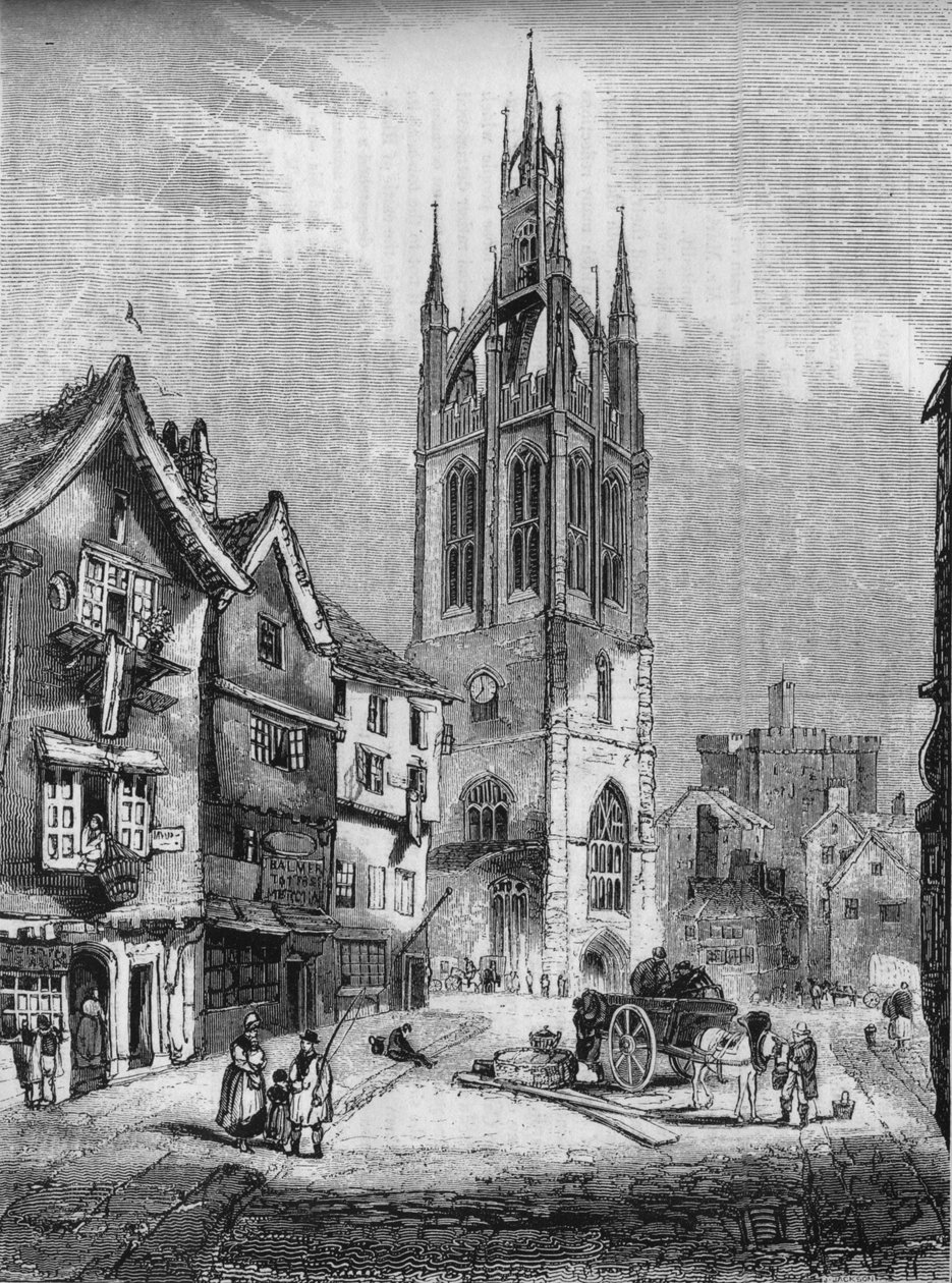 Aziz Nicholas Kilisesi, Newcastle-upon-Tyne, 1845 by John Jackson