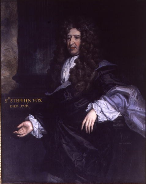 Sir Stephen Fox (1627-1716) Paymaster General (tuval üzerine yağlı boya) by John James Bakker