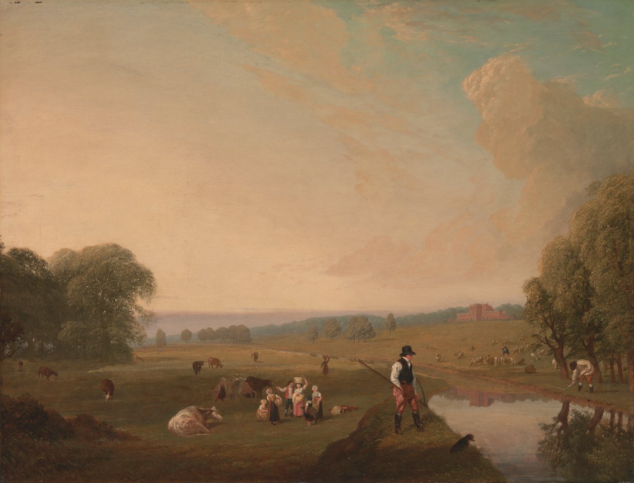 Theobald's Park'tan Bir Görünüm, Hertfordshire by John James Chalon
