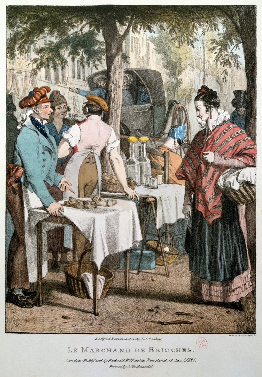 Brioche Satıcısı, 1821 by John James Chalon