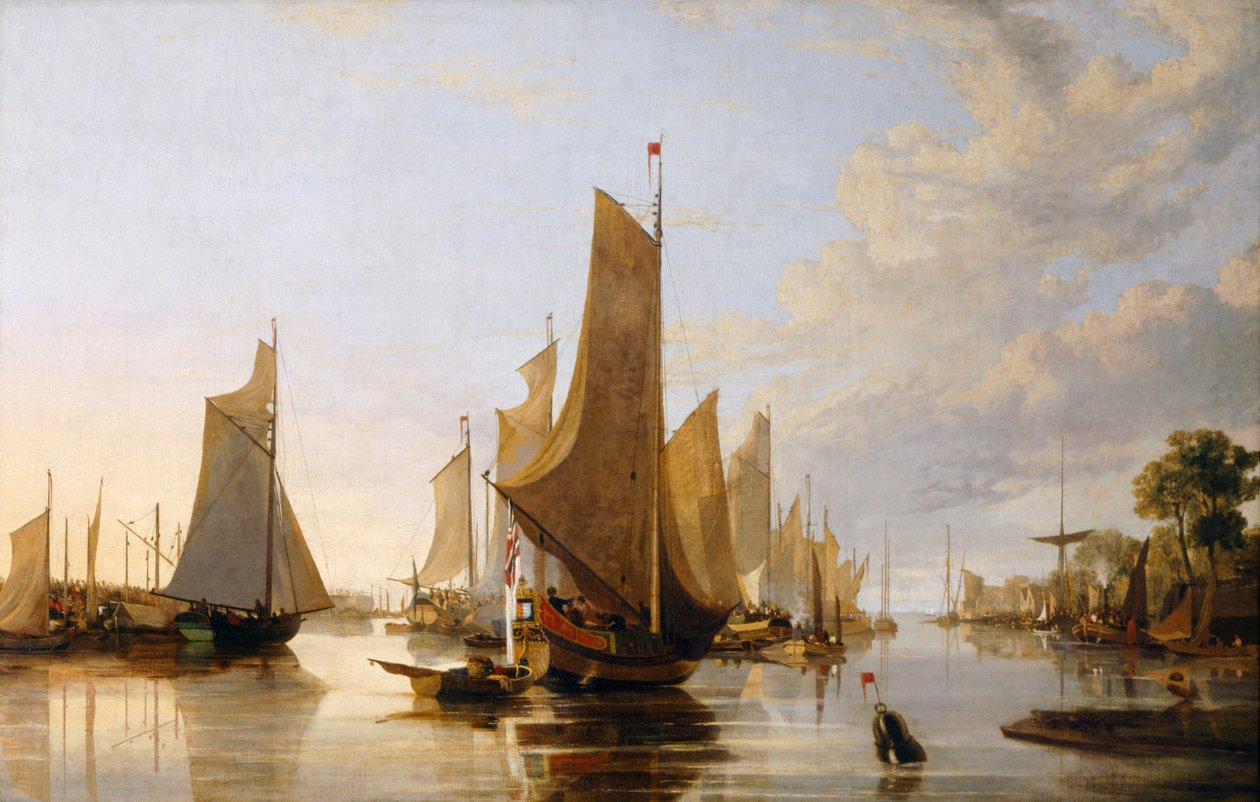 Yarmouth Water Frolic, 1821 dolayları (tuval üzerine yağlıboya) by John & John Berney (1794 1842) Crome