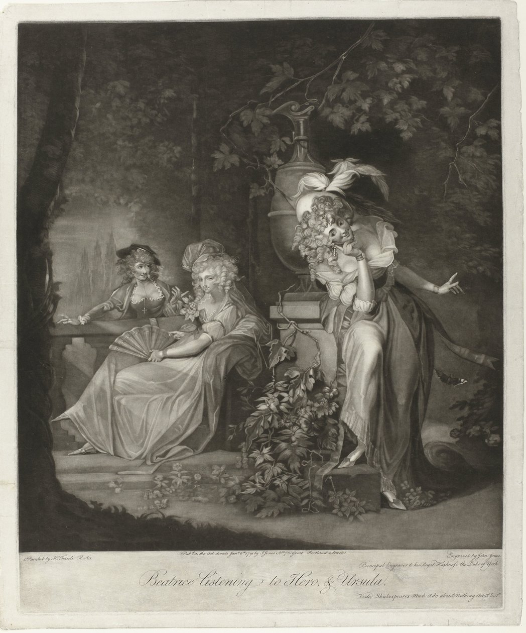 Hero ve Ursula, Beatrice tarafından duyulur. Beatrice, Hero ve Ursula