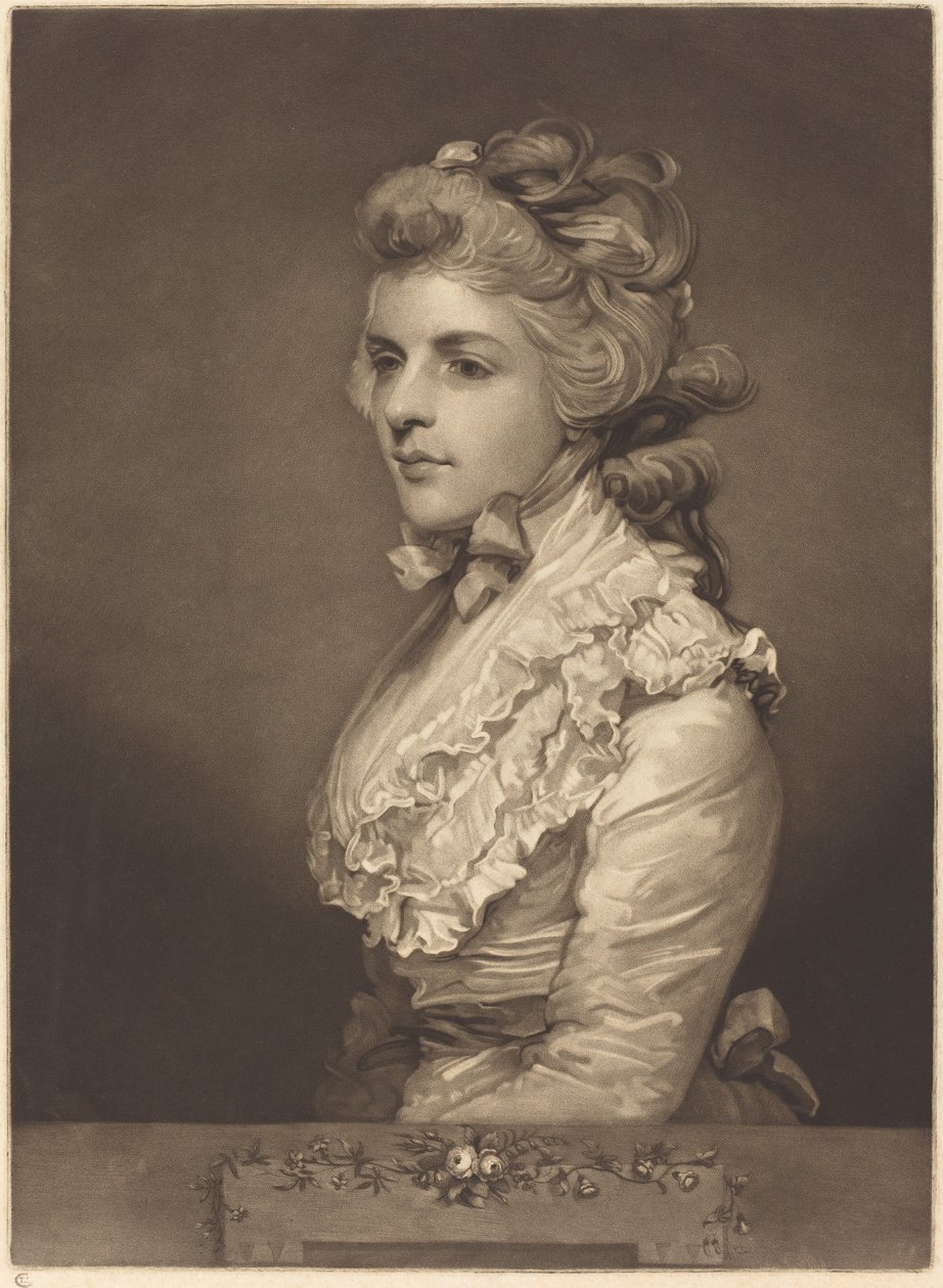 Beyaz Elbiseli Bayan Kemble by John Jones after Sir Joshua Reynolds