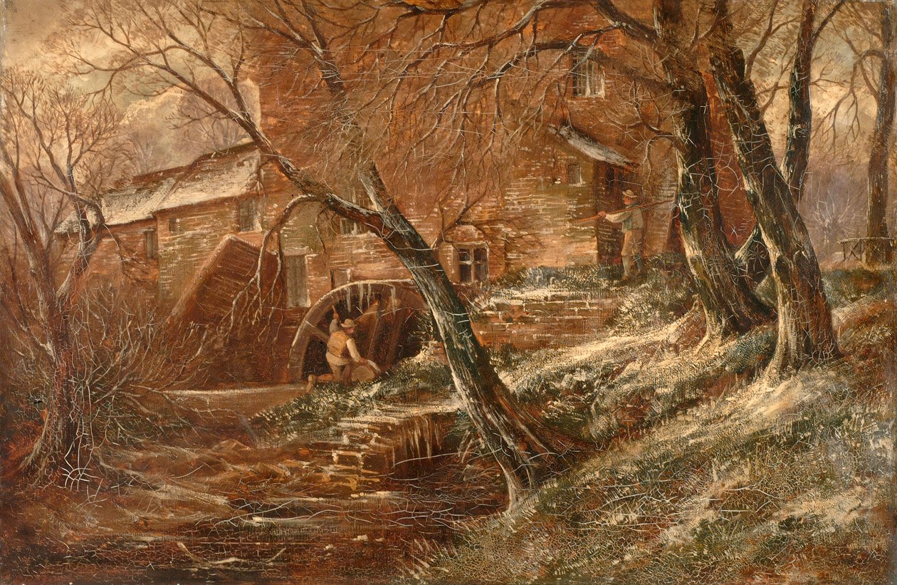 Hamstead Değirmeni, Staffordshire Hamstead Tepesi, Handsworth 1850-1908. by John Joseph Hughes