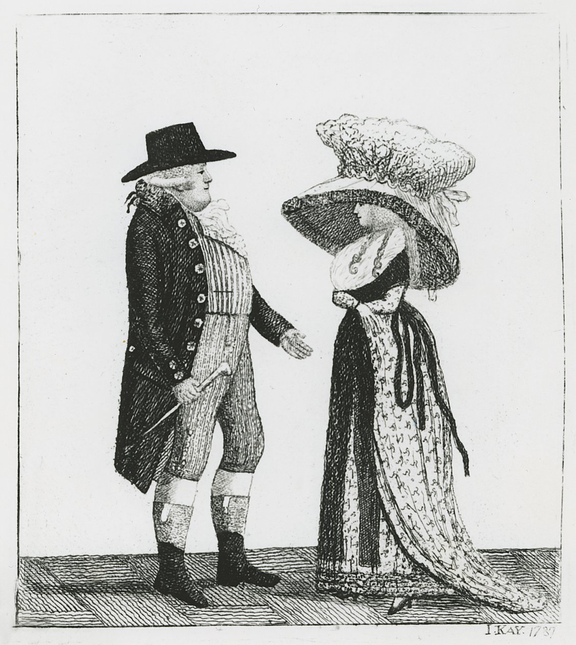 Kaptan Dalrymple ve Penelope Macdonald, 1787 by John Kay