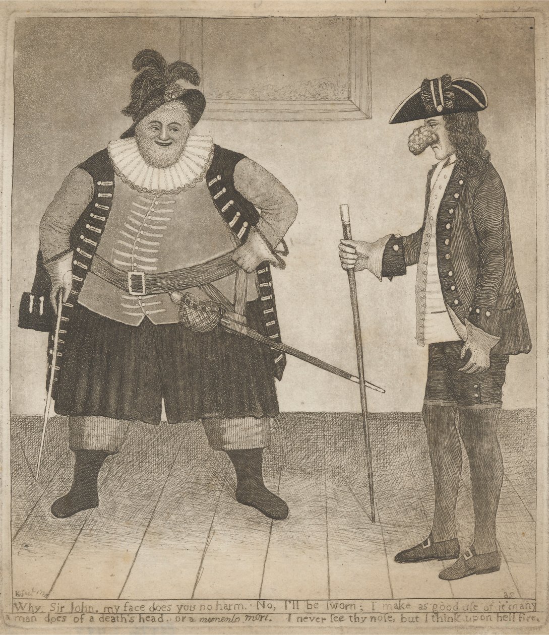 "Sör John, yüzümün size bir zararı yok..." by John Kay