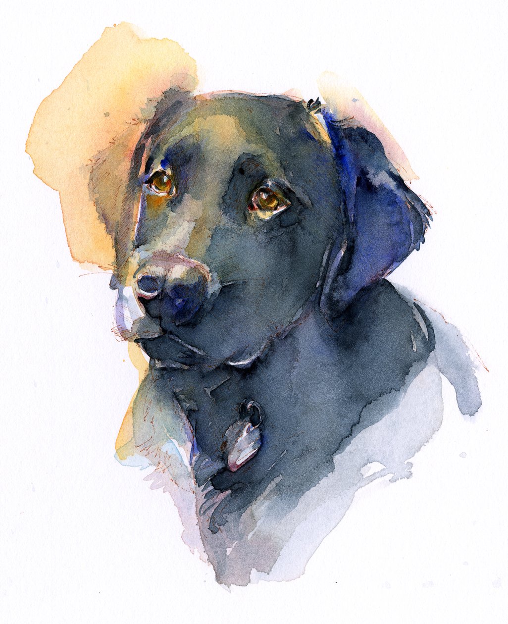 Black Lab, 2017, (suluboya) by John Keeling
