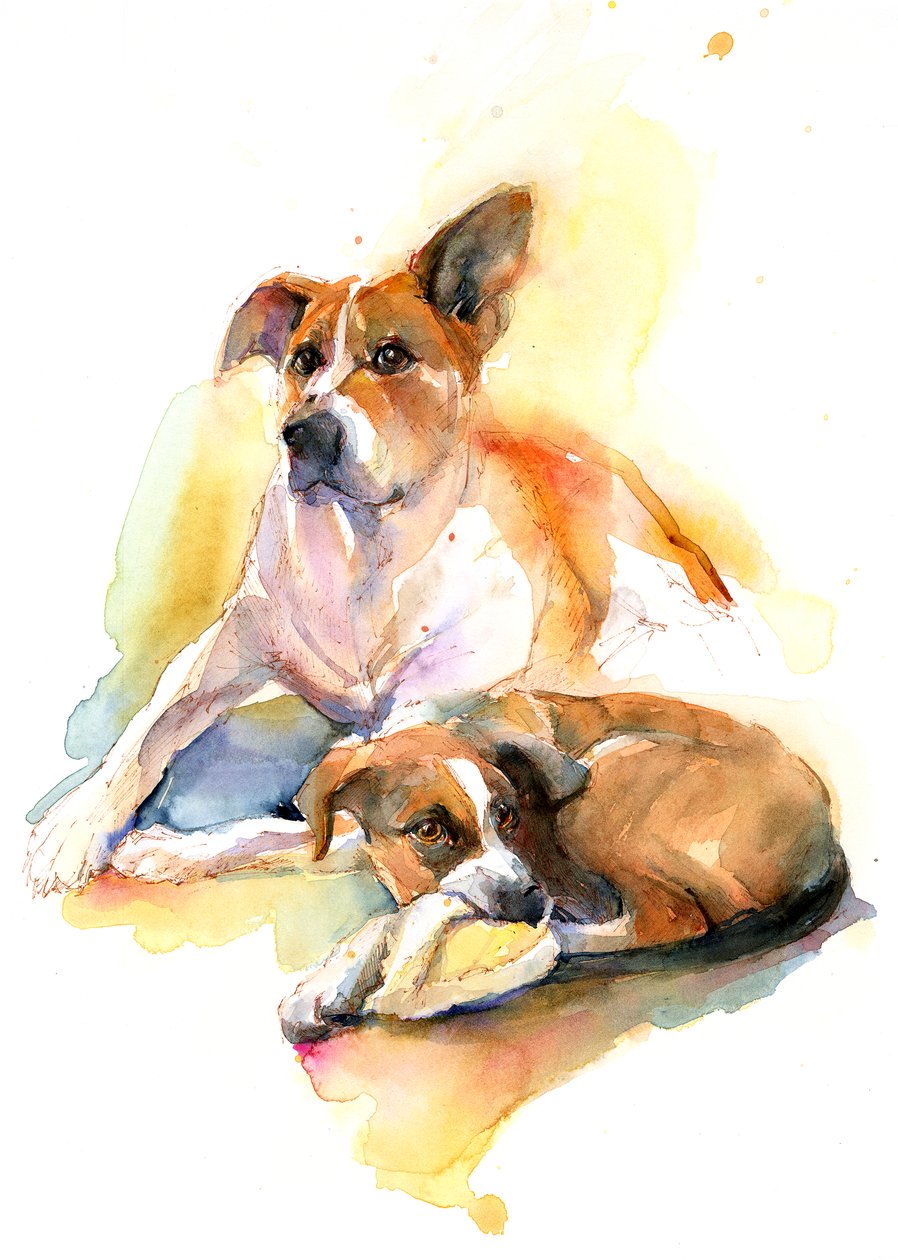 Charlie ve Sally, 2016,(suluboya) by John Keeling