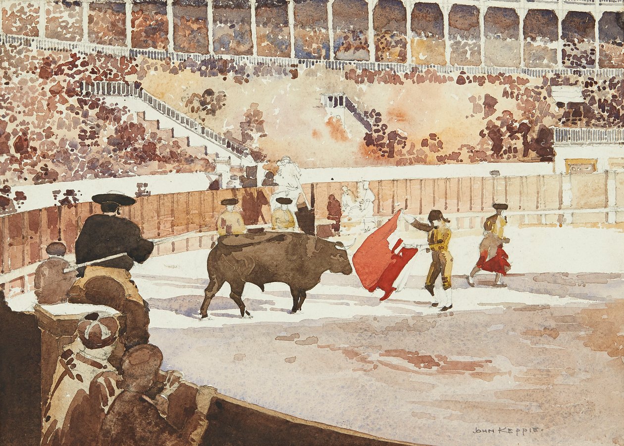 Boğa Dövüşü (sulu boya) by John Keppie