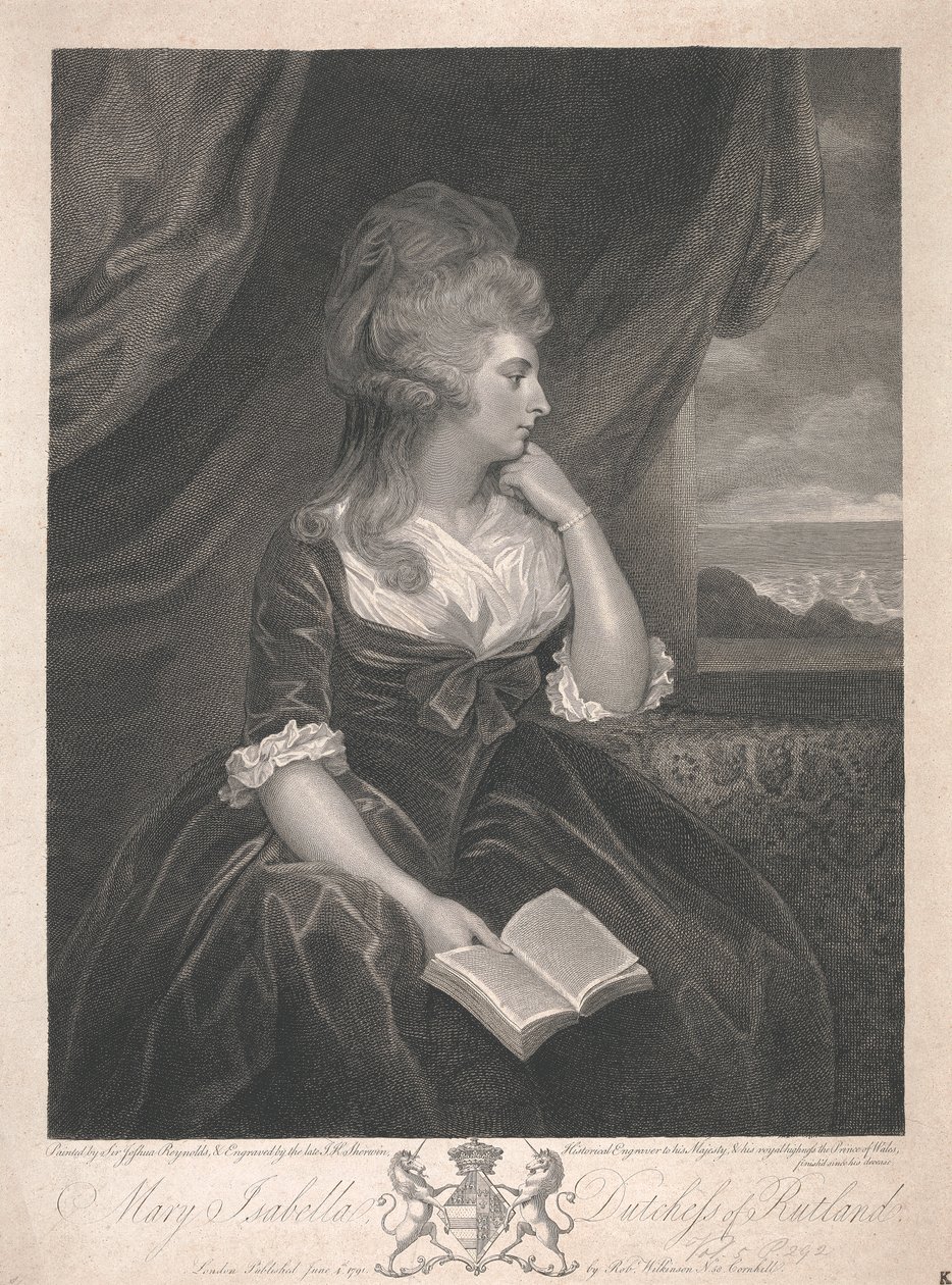 Mary Isabella Manners (kızlık soyadı Somerset), Rutland Düşesi by John Keyse Sherwin