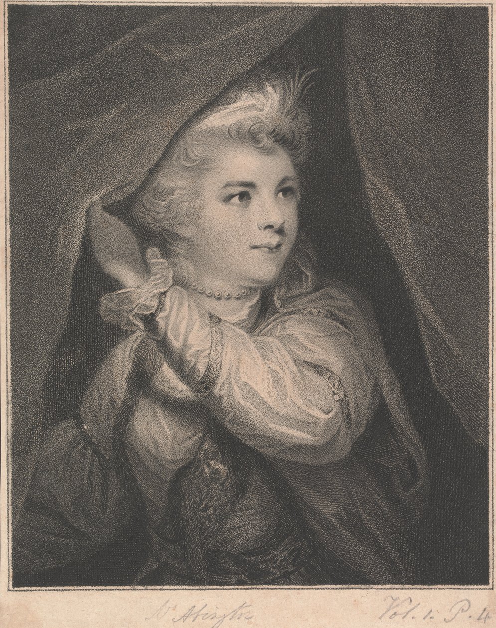 Bayan Frances Abington (kızlık soyadı Barton) "The Sultan"da Roxalana rolünde by John Keyse Sherwin