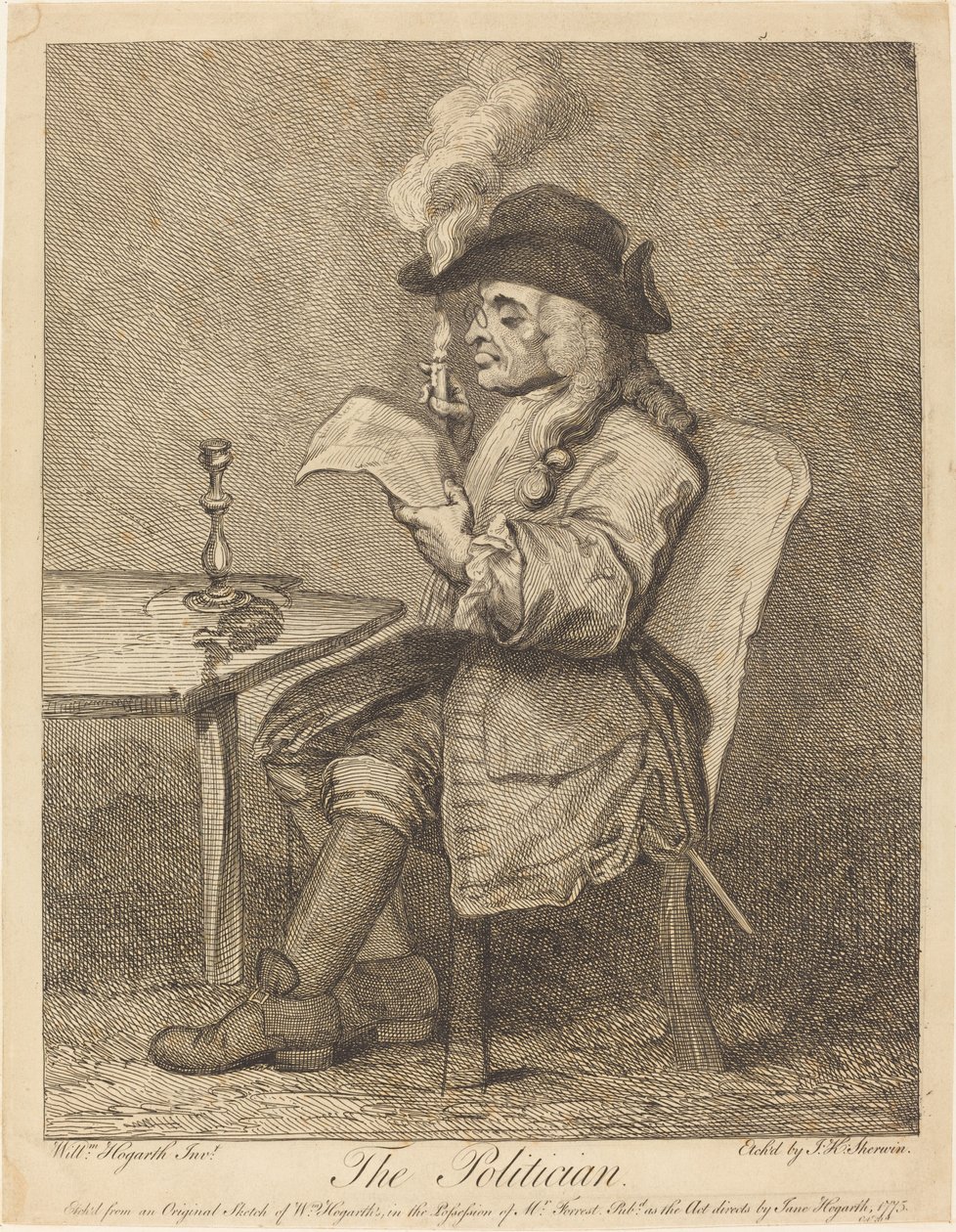 politikacı by John Keyse Sherwin after William Hogarth