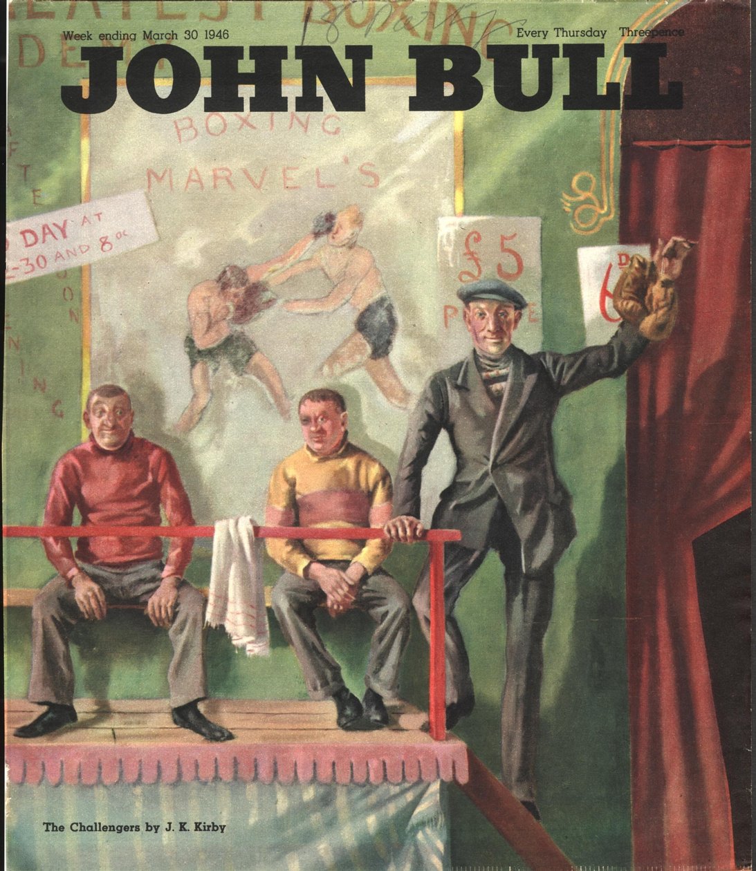 'John Bull'un ön kapağı, Mart 1946 (renkli taş baskı) by John Kynnersley Kirby
