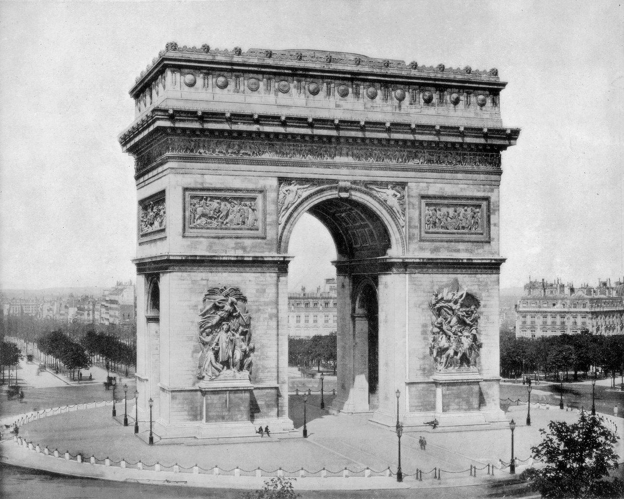 Arc de Triomphe, Paris, 19. yüzyılın sonlarında. by John L. Stoddard