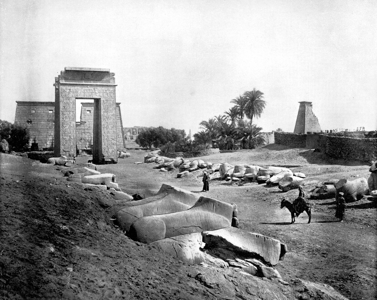 Sfenks Bulvarı, Karnak, Mısır, 1893. by John L. Stoddard