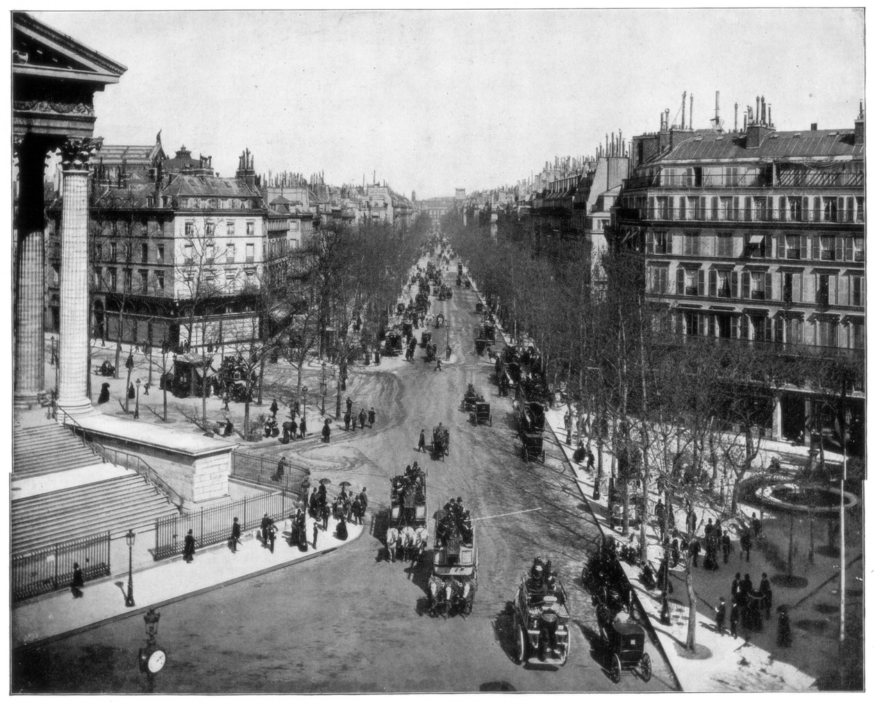 Boulevard de la Madeleine, Paris, 19. yüzyıl sonu by John L. Stoddard