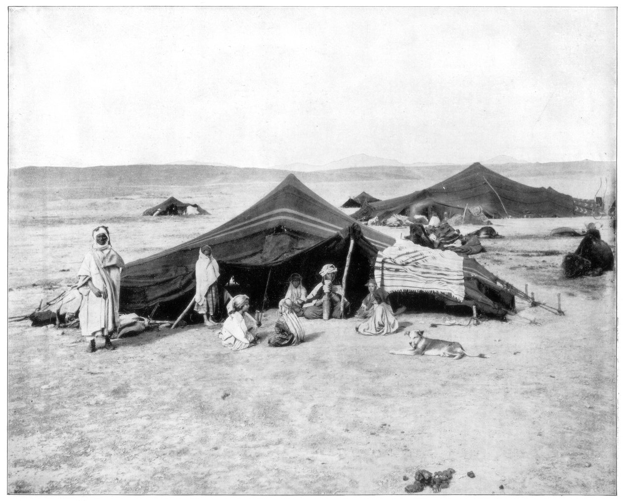 Karavan kampı, Sahra Çölü, 19. yüzyılın sonlarında by John L. Stoddard
