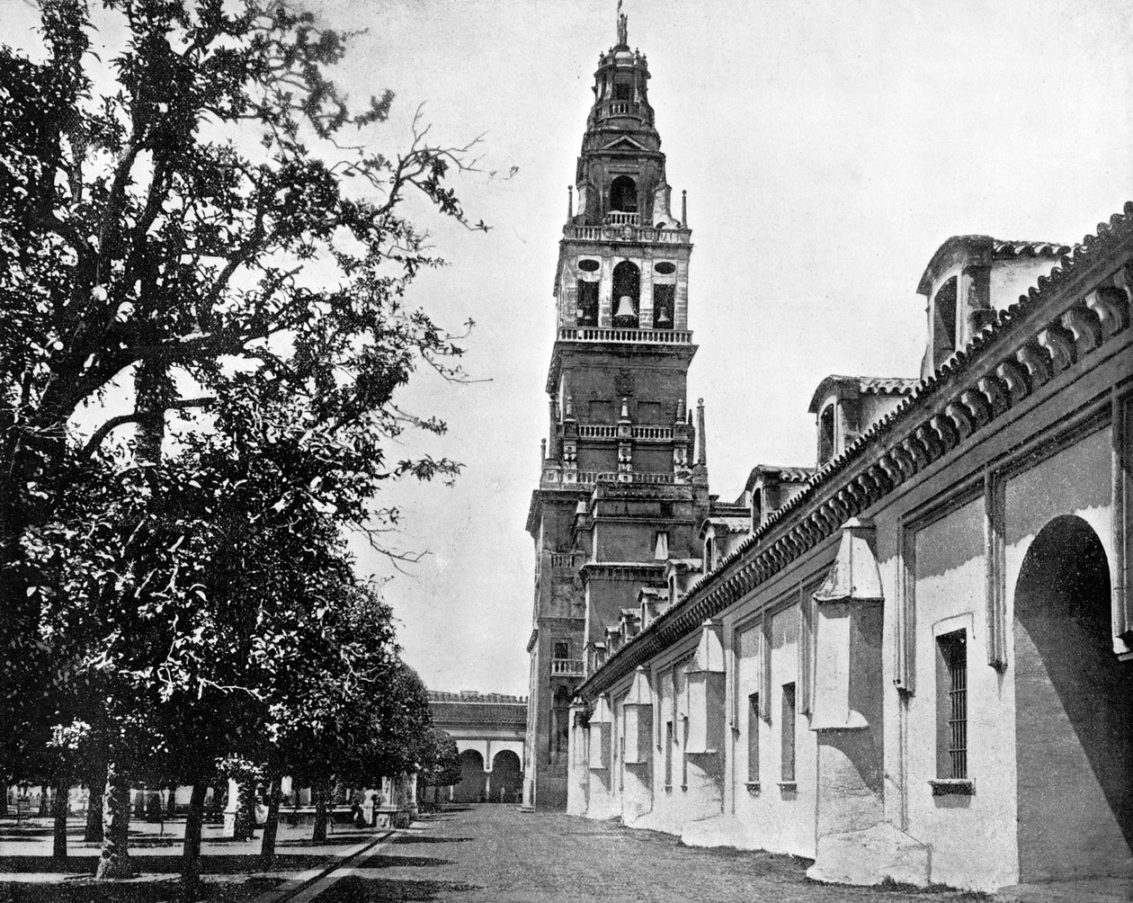Portakal ve Cami Mahkemesi, Cordoba, İspanya, 1893. by John L. Stoddard