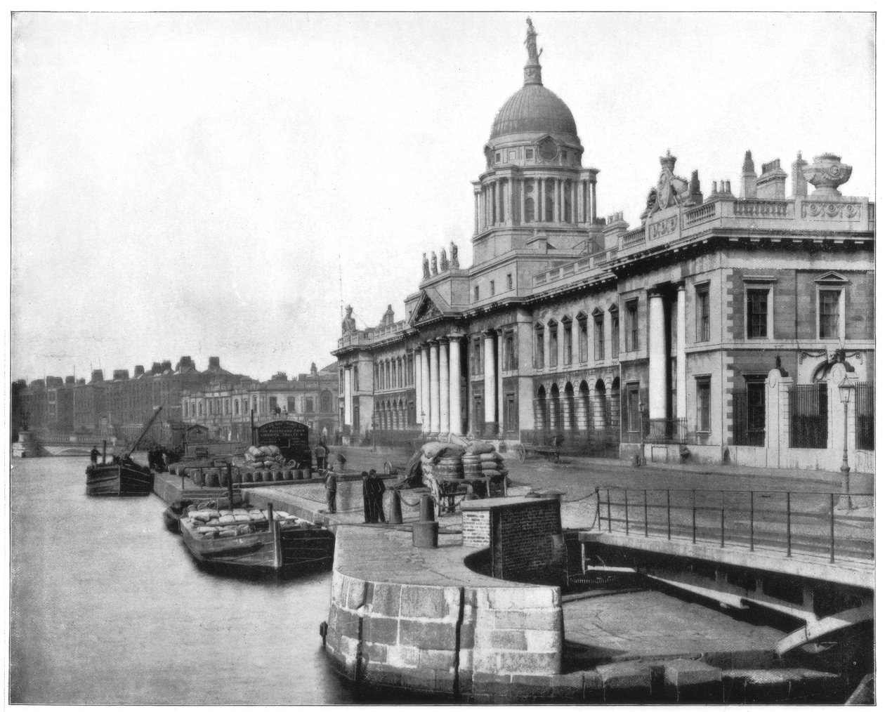 Custom House, Dublin, İrlanda, 19. yüzyılın sonlarında by John L. Stoddard